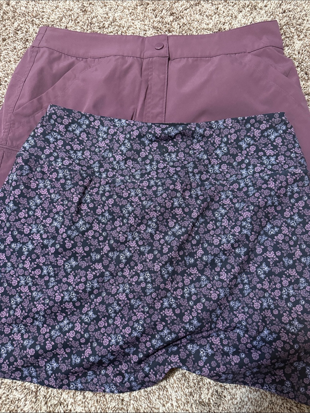 32 Degrees Plum skort and flowered skort